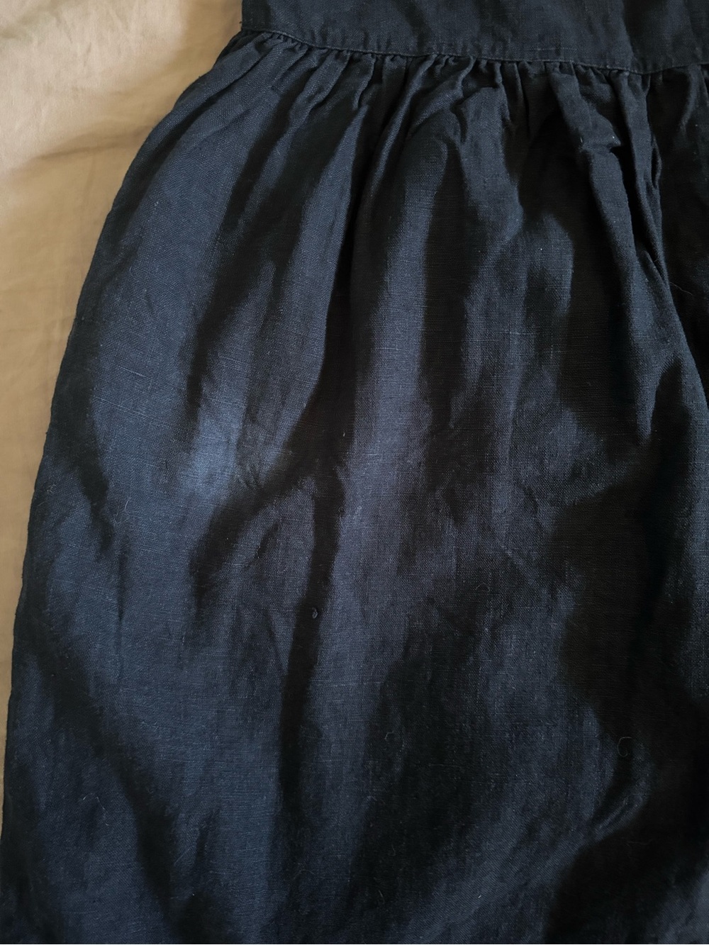 Beaton Linen sleeveless gathered dress - Picture 8 of 10